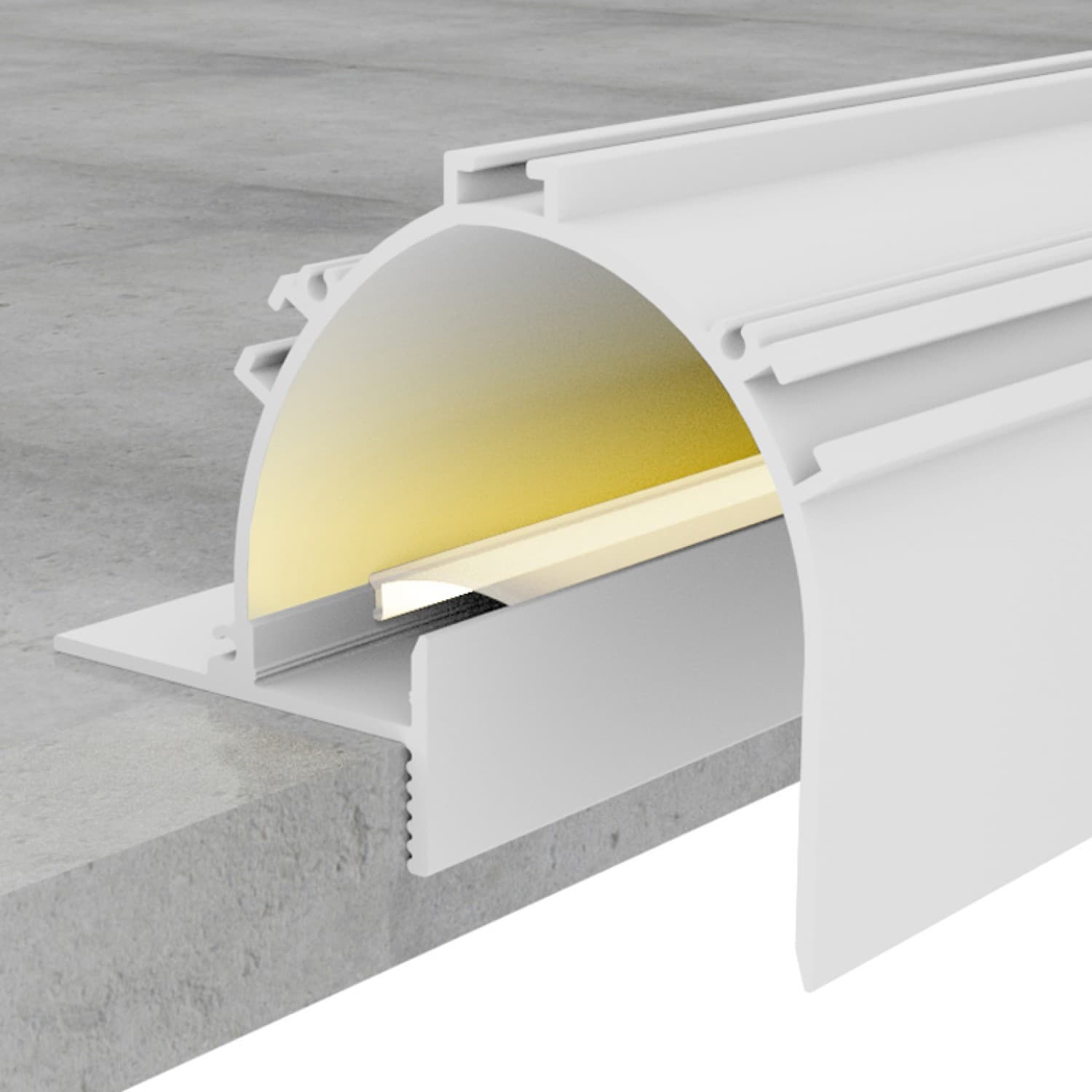 Perfil de Aluminio Sunn Lacado Blanco - 2 Metros